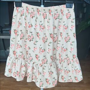 NWOT Floral Beige Skirt for Kids